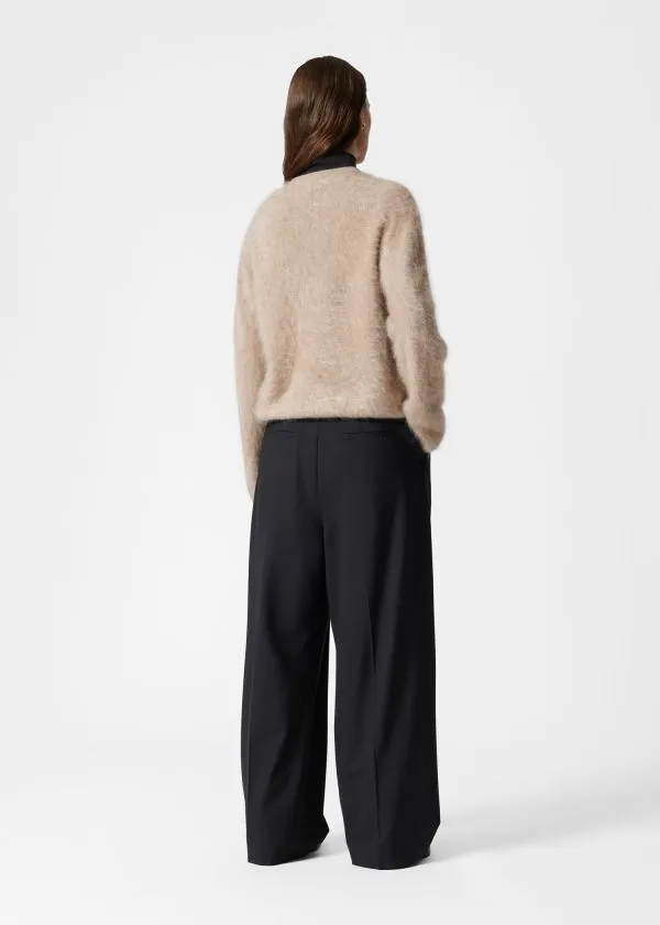 and Other Stories Tailored Wool Trousers Black Women Trousers