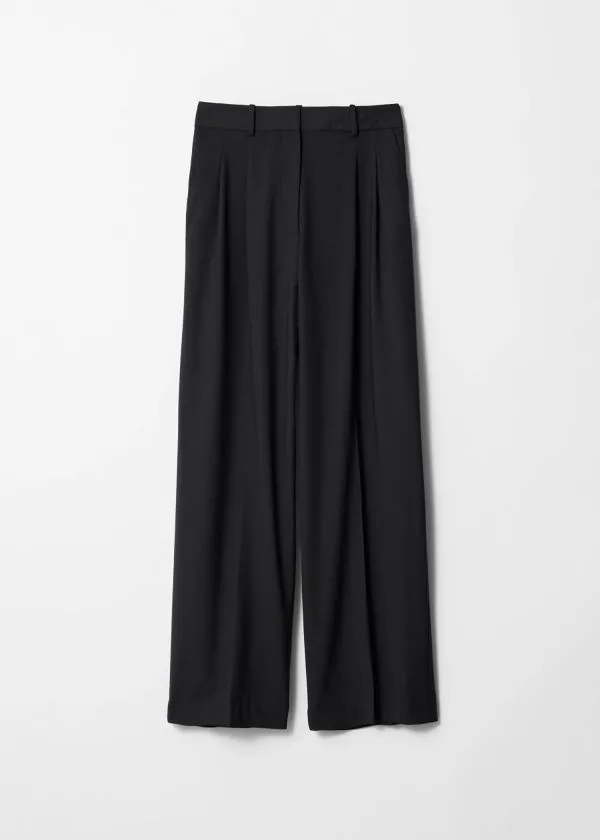 and Other Stories Tailored Wool Trousers Black Women Trousers