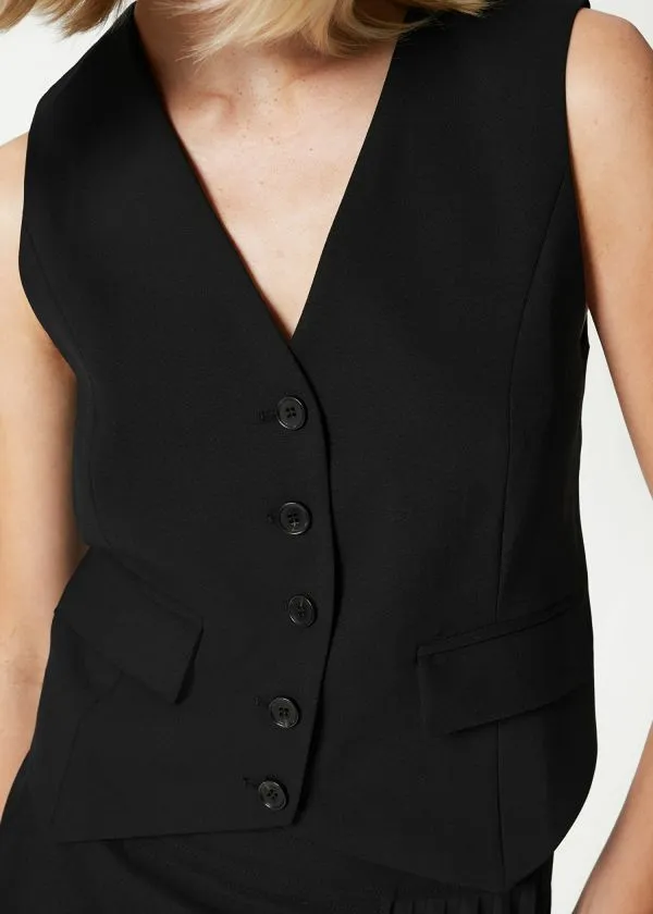 and Other Stories Tailored Wool Waistcoat Black Women Blazers and Waistcoats