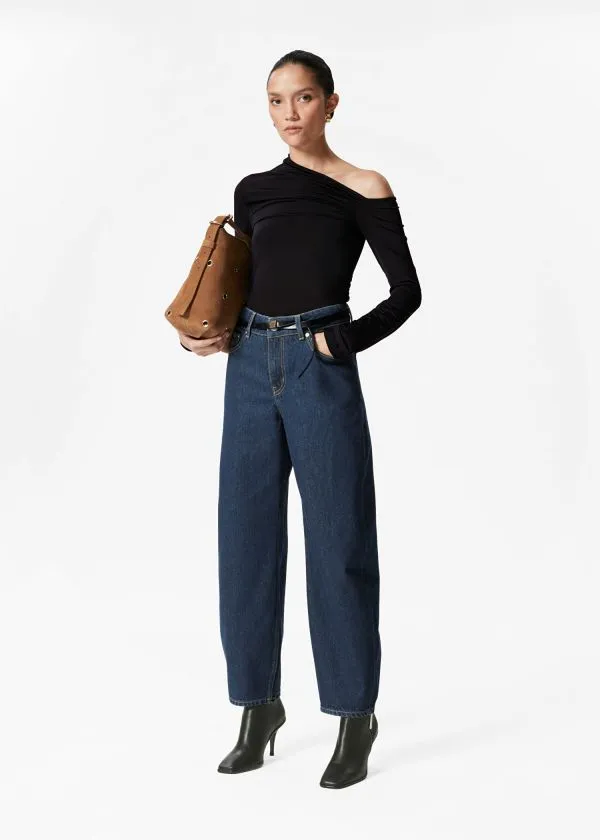 and Other Stories Tapered Jeans Medium Blue Women Jeans