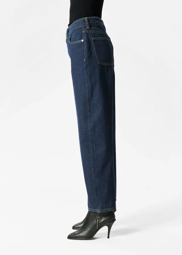 and Other Stories Tapered Jeans Medium Blue Women Jeans