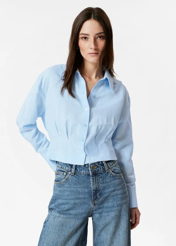 and Other Stories Tapered Shirt Light Blue Women Blouses and Shirts