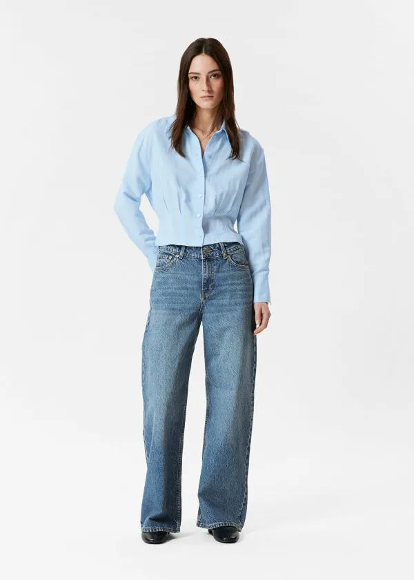 and Other Stories Tapered Shirt Light Blue Women Blouses and Shirts