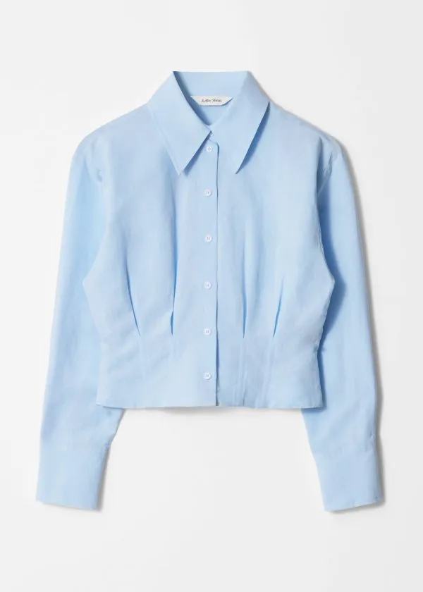 and Other Stories Tapered Shirt Light Blue Women Blouses and Shirts