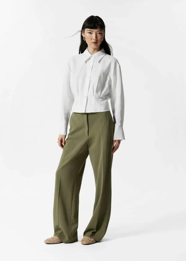 and Other Stories Tapered Shirt White Women Blouses and Shirts