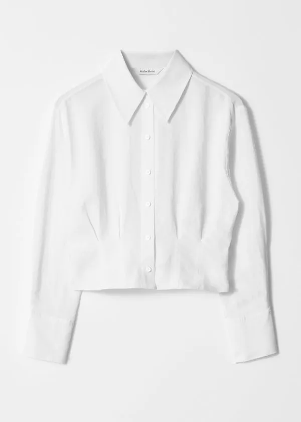 and Other Stories Tapered Shirt White Women Blouses and Shirts
