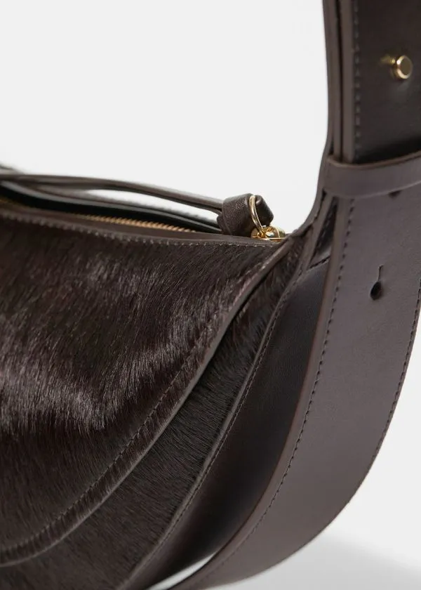 and Other Stories Textured Leather Bag Mahogany Women Shoulder Bags
