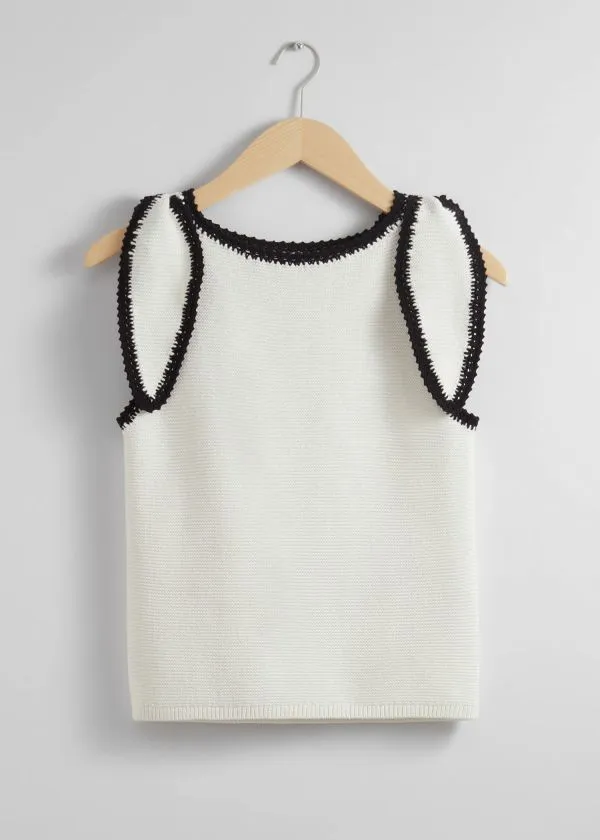 and Other Stories TieDetail Top White Women Knitwear