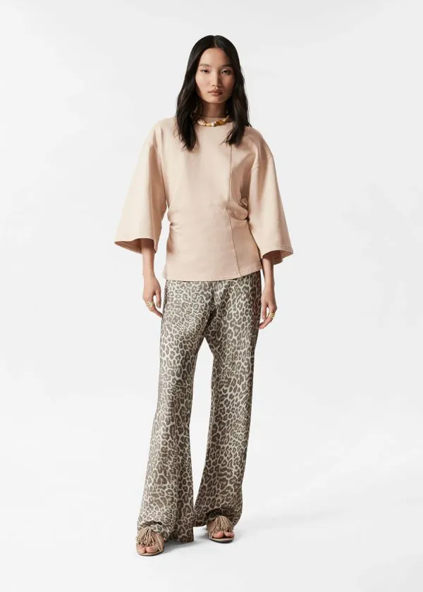 and Other Stories Trapeze TShirt Beige Women Tops and Tshirts
