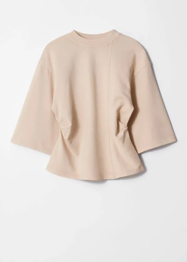 and Other Stories Trapeze TShirt Beige Women Tops and Tshirts