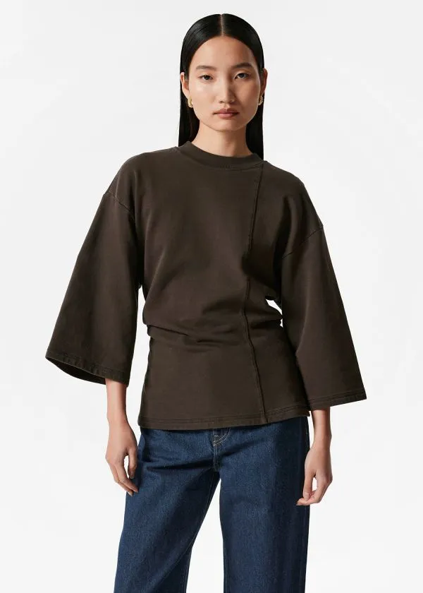 and Other Stories Trapeze TShirt Dark Brown Women Tops and Tshirts