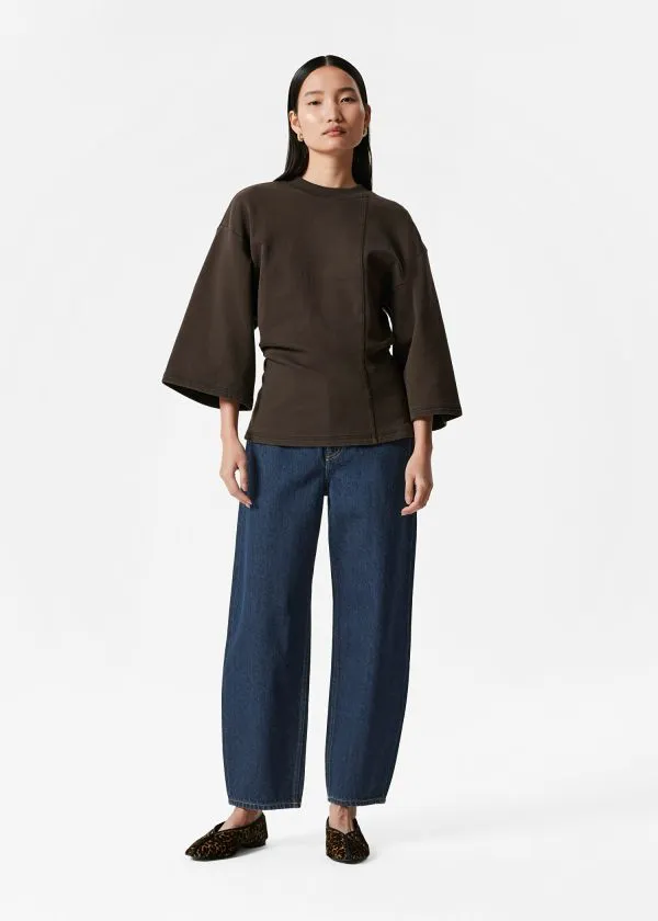and Other Stories Trapeze TShirt Dark Brown Women Tops and Tshirts