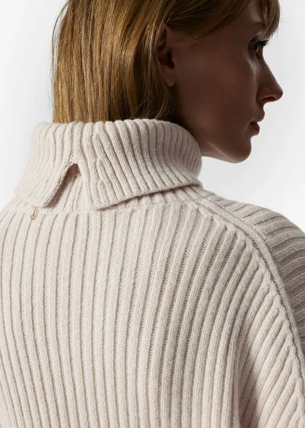 and Other Stories Turtleneck WoolKnit Jumper Offwhite Women Knitwear