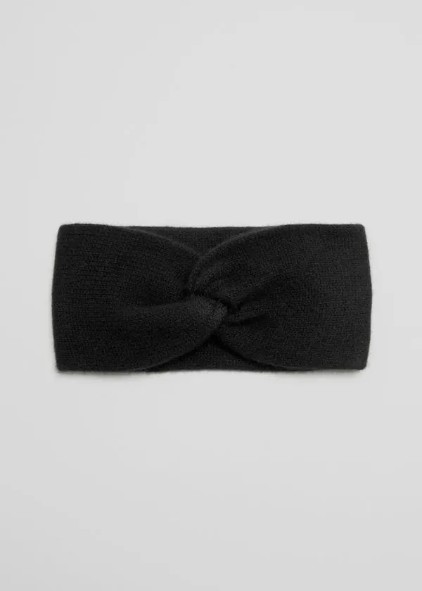 and Other Stories TwistFront Cashmere Headband Black Women Headwear