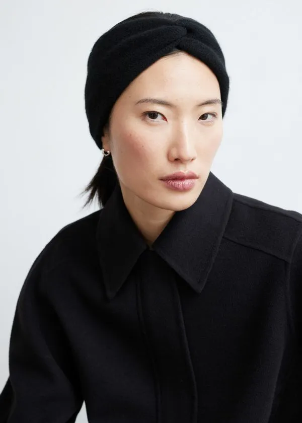 and Other Stories TwistFront Cashmere Headband Black Women Headwear and Other Stories TwistFront Cashmere Headband Black Women Headwear