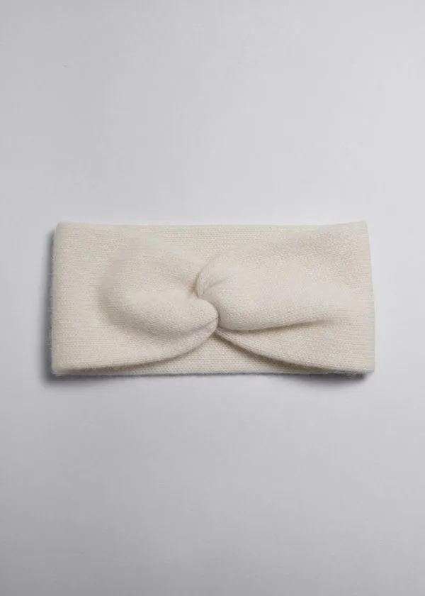 and Other Stories TwistFront Cashmere Headband White Women Headwear