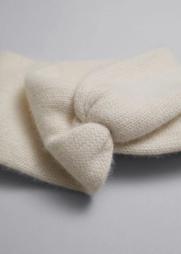 and Other Stories TwistFront Cashmere Headband White Women Headwear and Other Stories TwistFront Cashmere Headband White Women Headwear