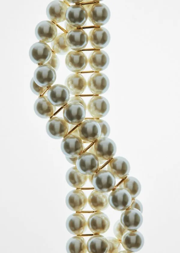 and Other Stories TwoRow Pearl Choker White Women Necklaces