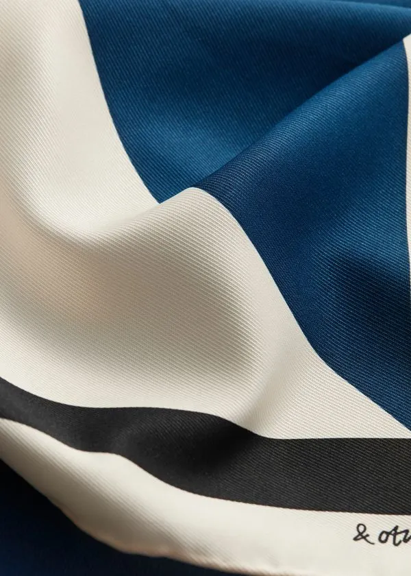 and Other Stories TwoTone Scarf Dark Blue Women Scarves and Other Stories TwoTone Scarf Dark Blue Women Scarves