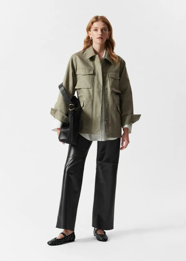 and Other Stories Utility Jacket Khaki Women Jackets and Coats