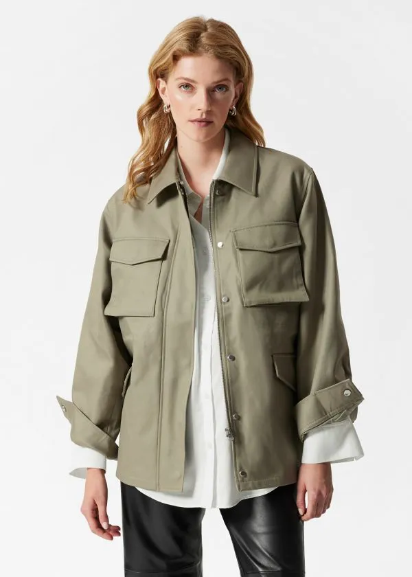 and Other Stories Utility Jacket Khaki Women Jackets and Coats
