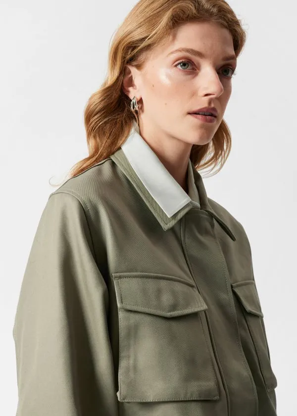 and Other Stories Utility Jacket Khaki Women Jackets and Coats