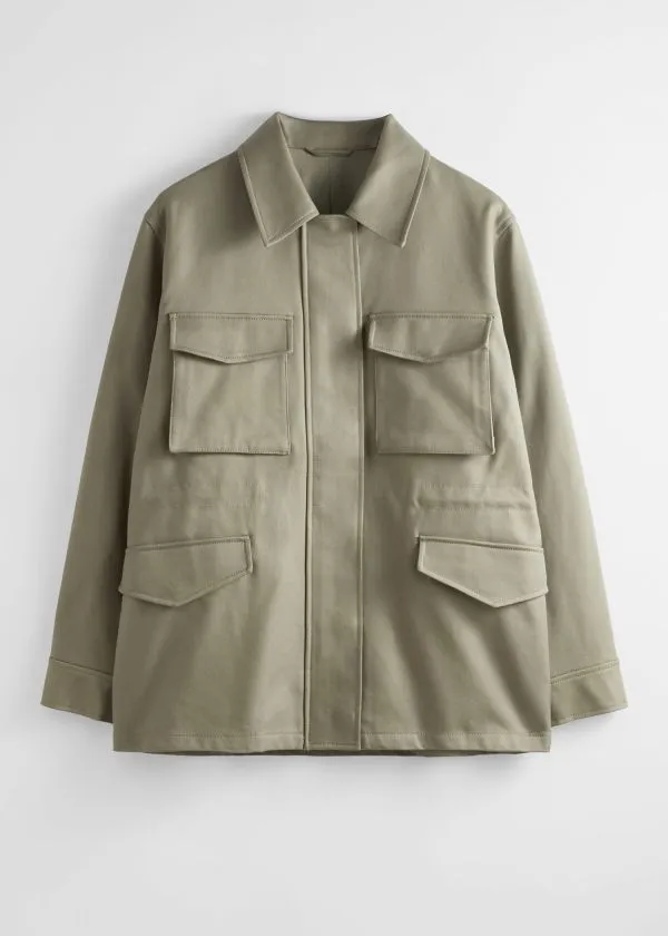 and Other Stories Utility Jacket Khaki Women Jackets and Coats