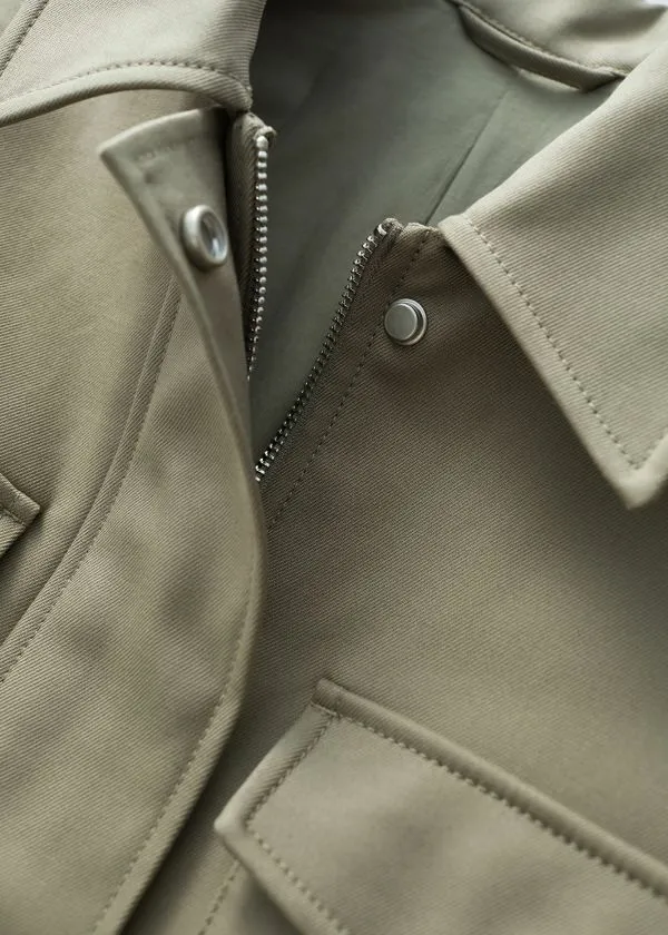 and Other Stories Utility Jacket Khaki Women Jackets and Coats