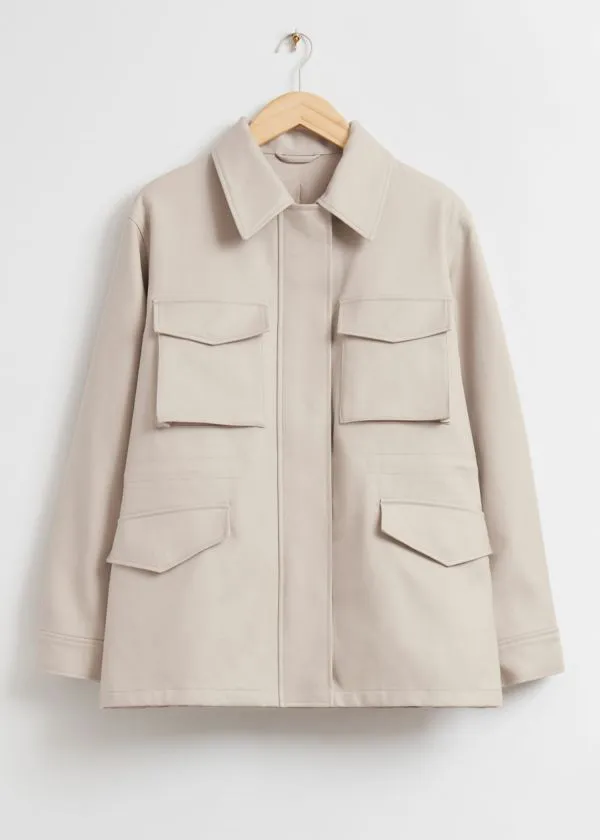 and Other Stories Utility Jacket Light Beige Women Jackets and Coats