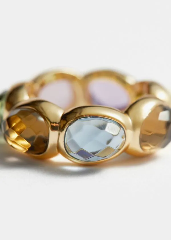 and Other Stories Vibrant Crystal Ring Gold Women Rings