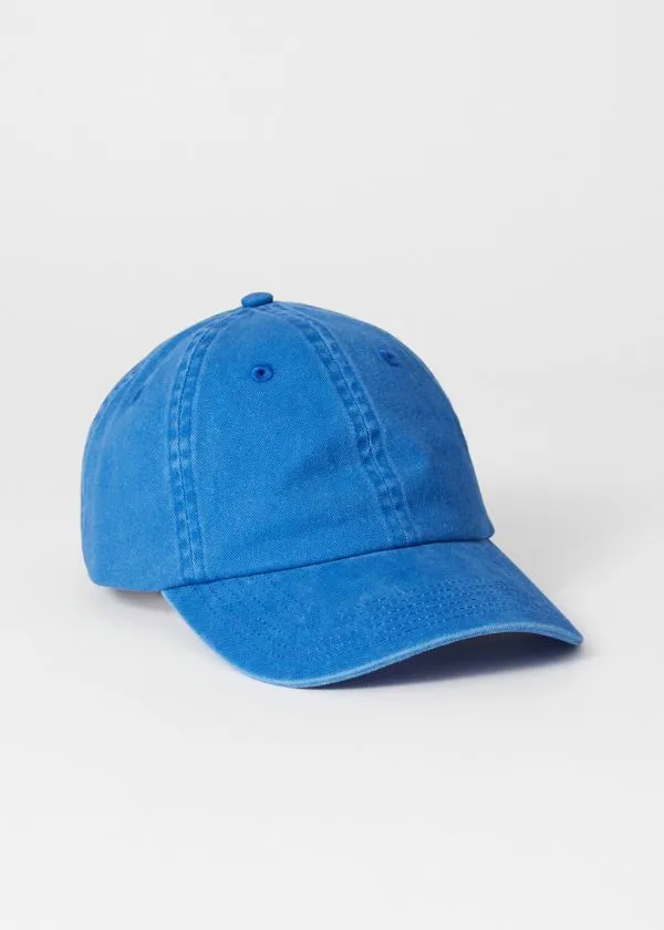 and Other Stories Washed Baseball Cap Blue Women Headwear