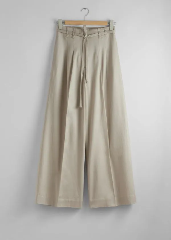 and Other Stories Wide Belted Trousers Mole Women Trousers