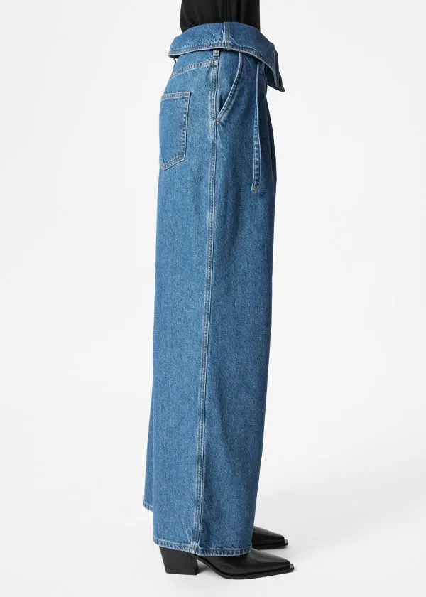 and Other Stories WideLeg Paperbag Jeans Blue Women Jeans
