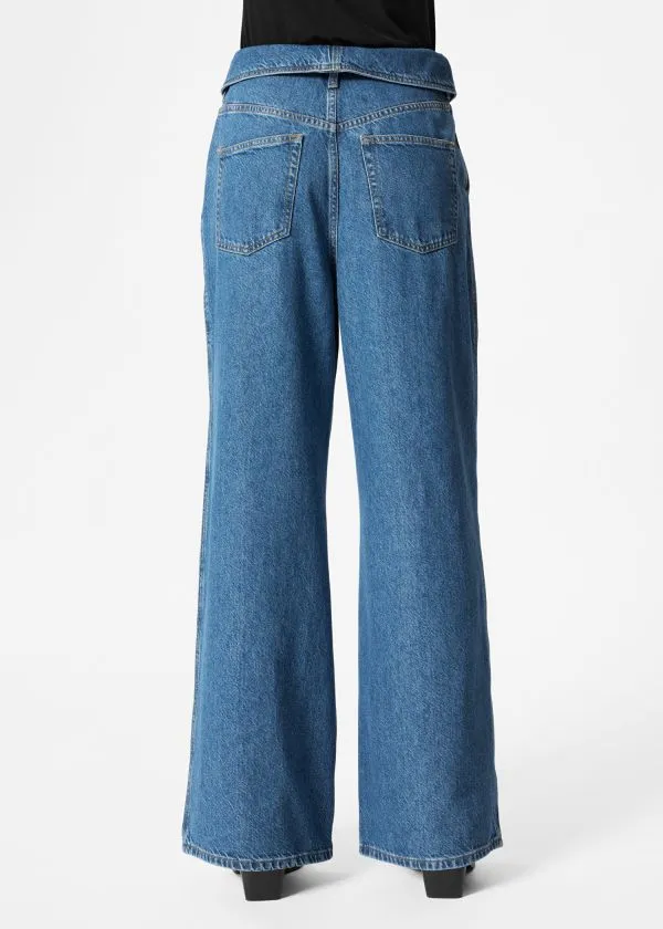 and Other Stories WideLeg Paperbag Jeans Blue Women Jeans