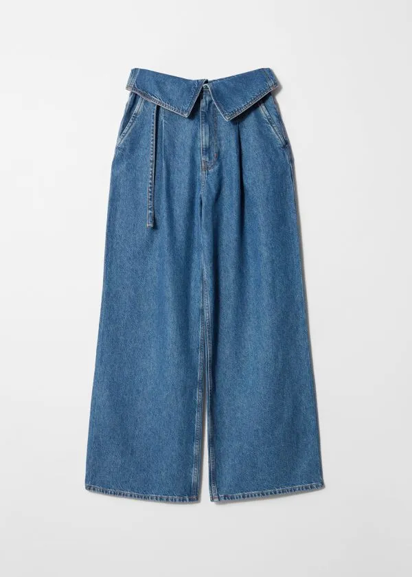 and Other Stories WideLeg Paperbag Jeans Blue Women Jeans