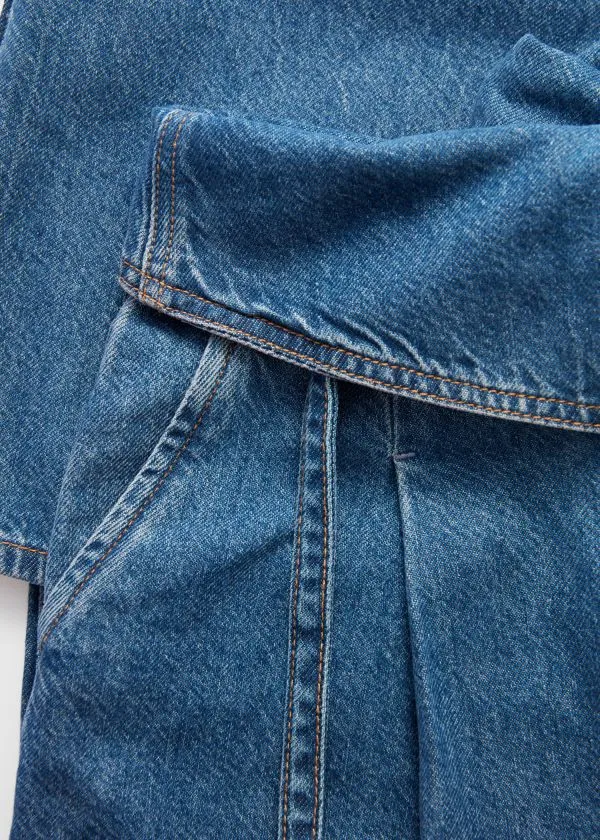 and Other Stories WideLeg Paperbag Jeans Blue Women Jeans