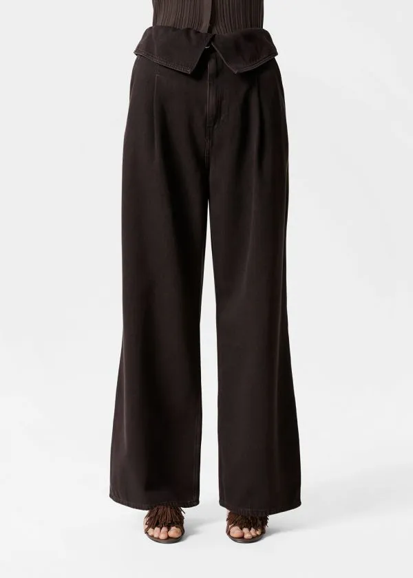 and Other Stories WideLeg Paperbag Jeans Dark Brown Women Jeans