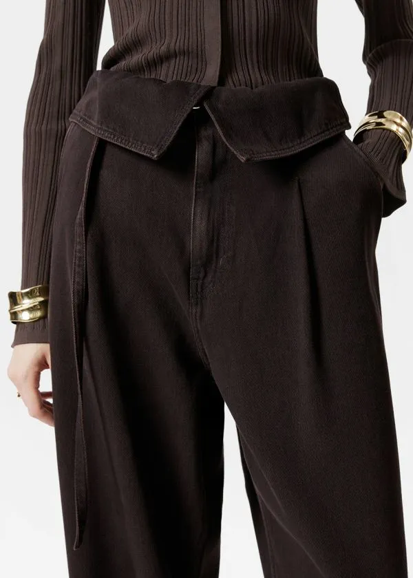 and Other Stories WideLeg Paperbag Jeans Dark Brown Women Jeans