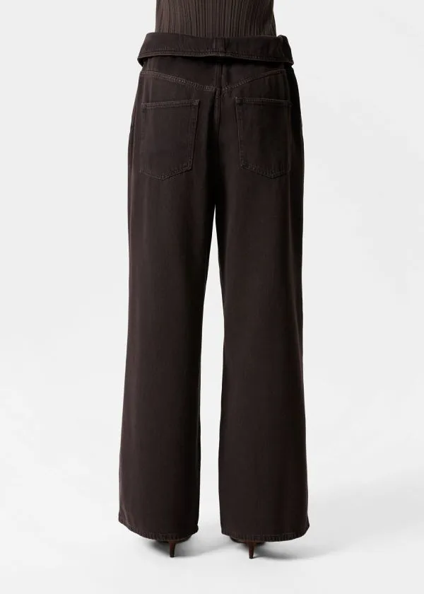 and Other Stories WideLeg Paperbag Jeans Dark Brown Women Jeans