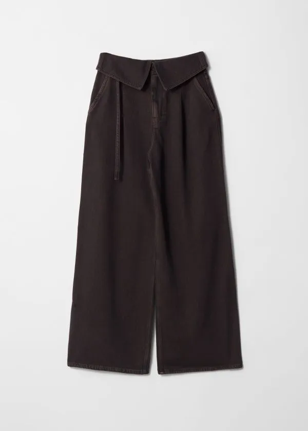 and Other Stories WideLeg Paperbag Jeans Dark Brown Women Jeans