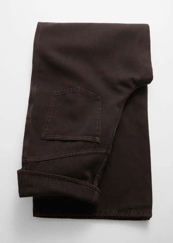 and Other Stories WideLeg Paperbag Jeans Dark Brown Women Jeans