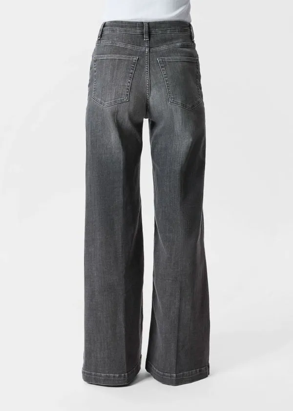 and Other Stories Wide PressCrease Jeans Dark Grey Women Jeans