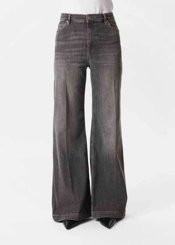 and Other Stories Wide PressCrease Jeans Dark Grey Women Jeans