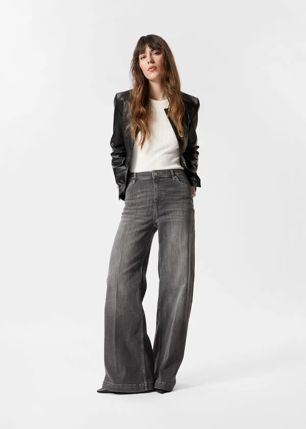 and Other Stories Wide PressCrease Jeans Dark Grey Women Jeans