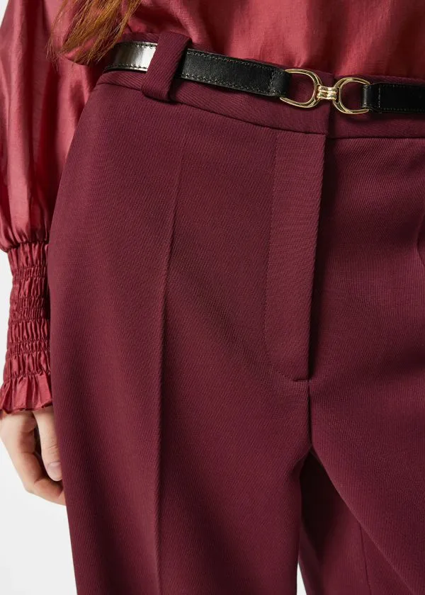 and Other Stories Wide PressCrease Trousers Burgundy Women Trousers