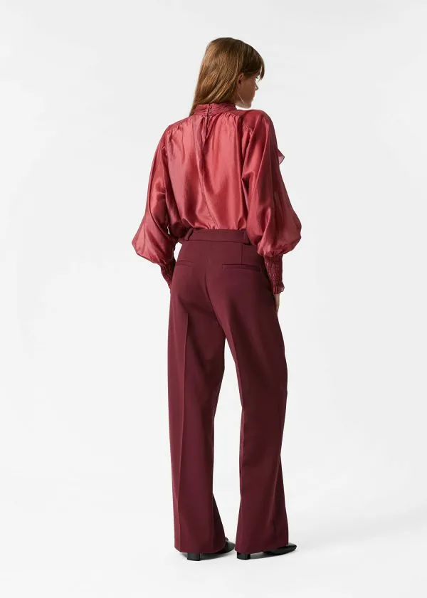 and Other Stories Wide PressCrease Trousers Burgundy Women Trousers