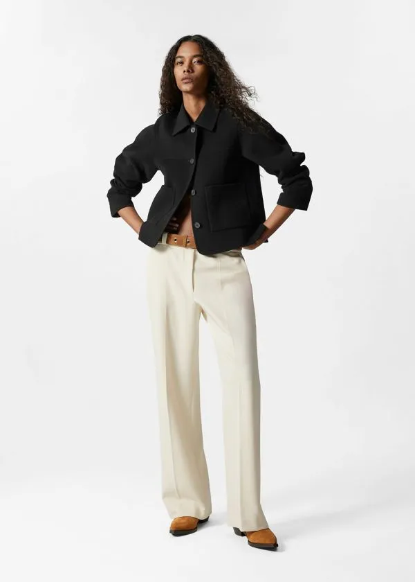 and Other Stories Wide PressCrease Trousers Cream Women Trousers