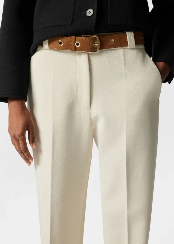and Other Stories Wide PressCrease Trousers Cream Women Trousers