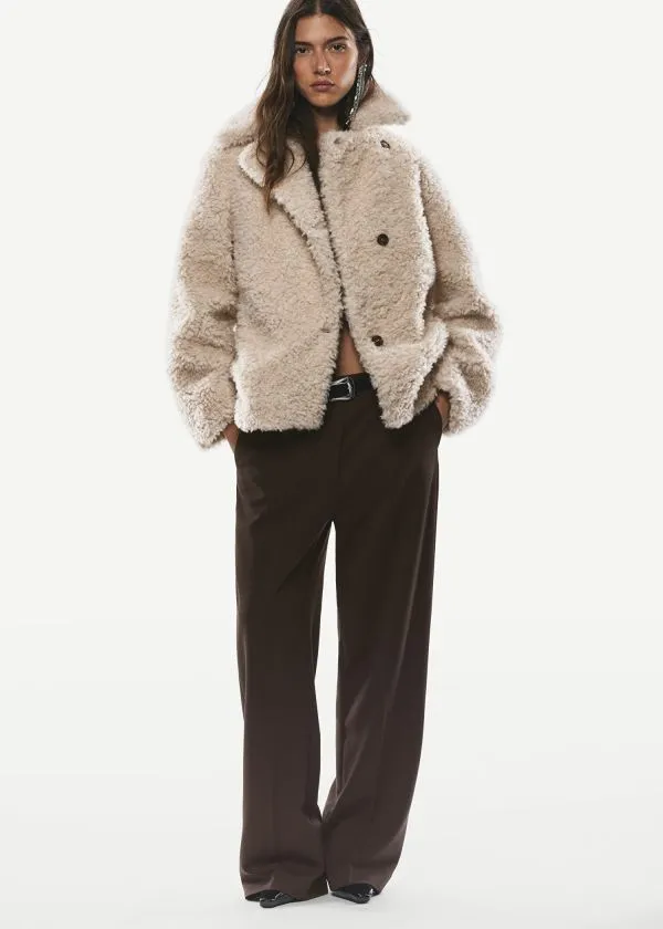 and Other Stories Wide PressCrease Trousers Dark Brown Women Trousers