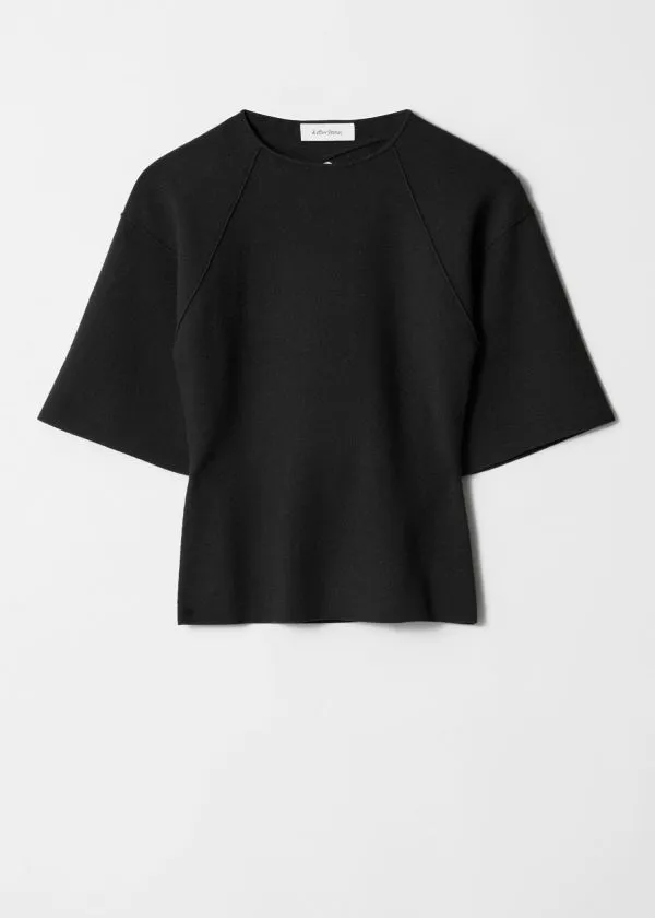 and Other Stories WideSleeve OpenBack Top Black Women Tops and Tshirts